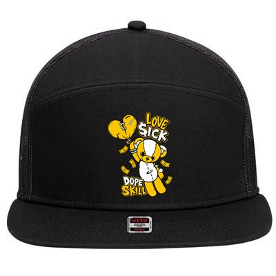 Love Sick Graphic To Match 13 Del Sol 7 Panel Mesh Trucker Snapback Hat