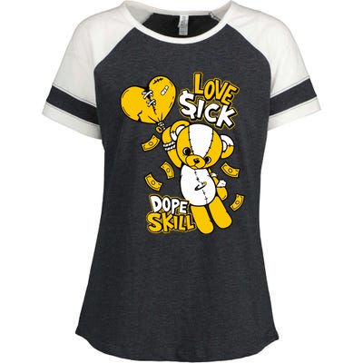 Love Sick Graphic To Match 13 Del Sol Enza Ladies Jersey Colorblock Tee