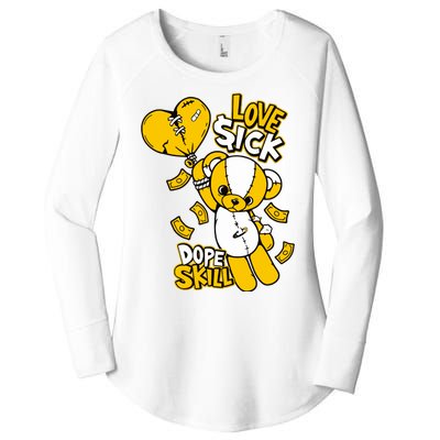 Love Sick Graphic To Match 13 Del Sol Women's Perfect Tri Tunic Long Sleeve Shirt