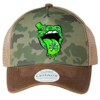 Lips Sexy Green Cool Irish Shamrock St Patricks Day Legacy Tie Dye Trucker Hat