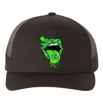 Lips Sexy Green Cool Irish Shamrock St Patricks Day Yupoong Adult 5-Panel Trucker Hat