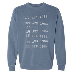 Library Stamp Gift Librarian Due Date Card Garment-Dyed Sweatshirt