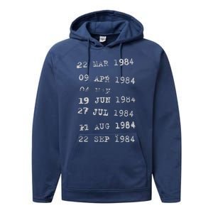 Library Stamp Gift Librarian Due Date Card Performance Fleece Hoodie