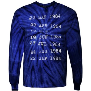 Library Stamp Gift Librarian Due Date Card Tie-Dye Long Sleeve Shirt