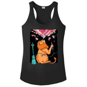 Lion Smoking Hookah Ladies PosiCharge Competitor Racerback Tank