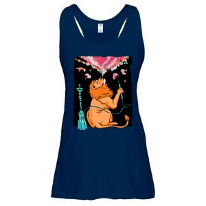 Lion Smoking Hookah Ladies Essential Flowy Tank