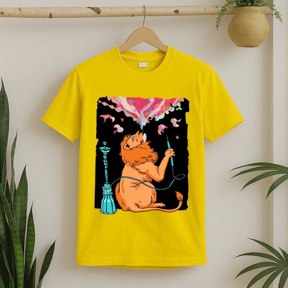 Lion Smoking Hookah T-Shirt