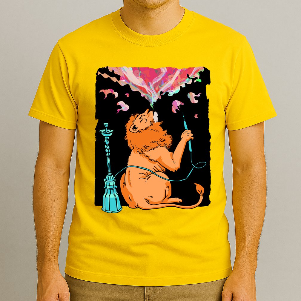 Lion Smoking Hookah T-Shirt