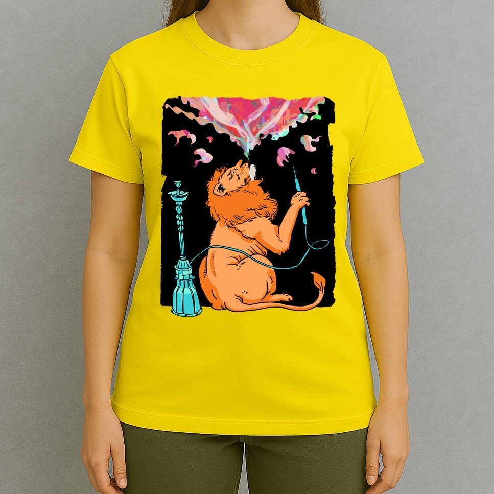 Lion Smoking Hookah T-Shirt