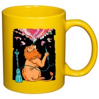 Lion Smoking Hookah 11oz C Handle Ceramic Mug