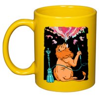 Lion Smoking Hookah 11oz C Handle Ceramic Mug
