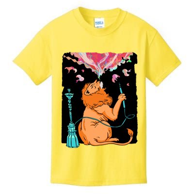 Lion Smoking Hookah Kids T-Shirt