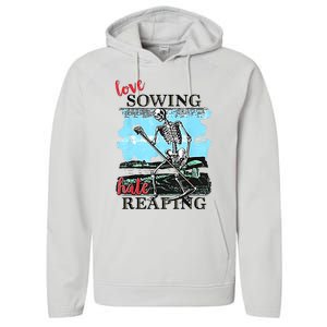 Love Sowing Hate Reaping Performance Fleece Hoodie