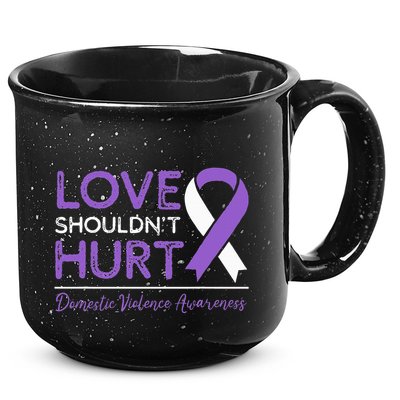 Love Shouldn't Hurt Domestic Violence Awareness  15oz Campfire Ceramic Mug