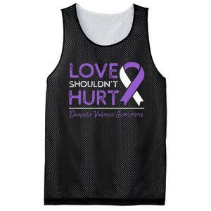 Love Shouldn't Hurt Domestic Violence Awareness  Mesh Reversible Basketball Jersey Tank