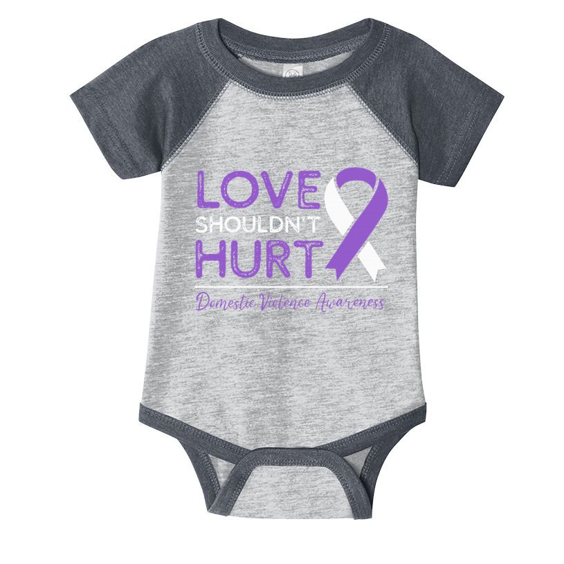 Love Shouldn't Hurt Domestic Violence Awareness  Infant Baby Jersey Bodysuit