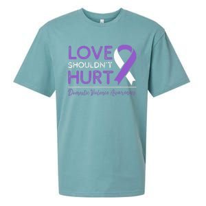 Love Shouldn't Hurt Domestic Violence Awareness  Sueded Cloud Jersey T-Shirt