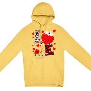 Love Stethoscope Heart NICU Nurse Valentines Day Premium Pullover Hoodie