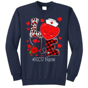 Love Stethoscope Heart NICU Nurse Valentines Day Sweatshirt