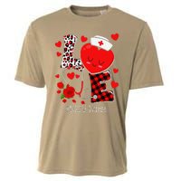 Love Stethoscope Heart NICU Nurse Valentines Day Cooling Performance Crew T-Shirt