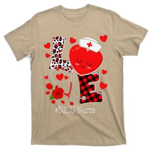 Love Stethoscope Heart NICU Nurse Valentines Day T-Shirt