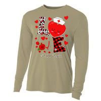 Love Stethoscope Heart NICU Nurse Valentines Day Cooling Performance Long Sleeve Crew