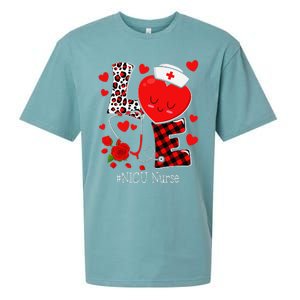 Love Stethoscope Heart NICU Nurse Valentines Day Sueded Cloud Jersey T-Shirt