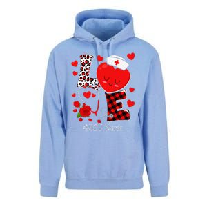 Love Stethoscope Heart NICU Nurse Valentines Day Unisex Surf Hoodie