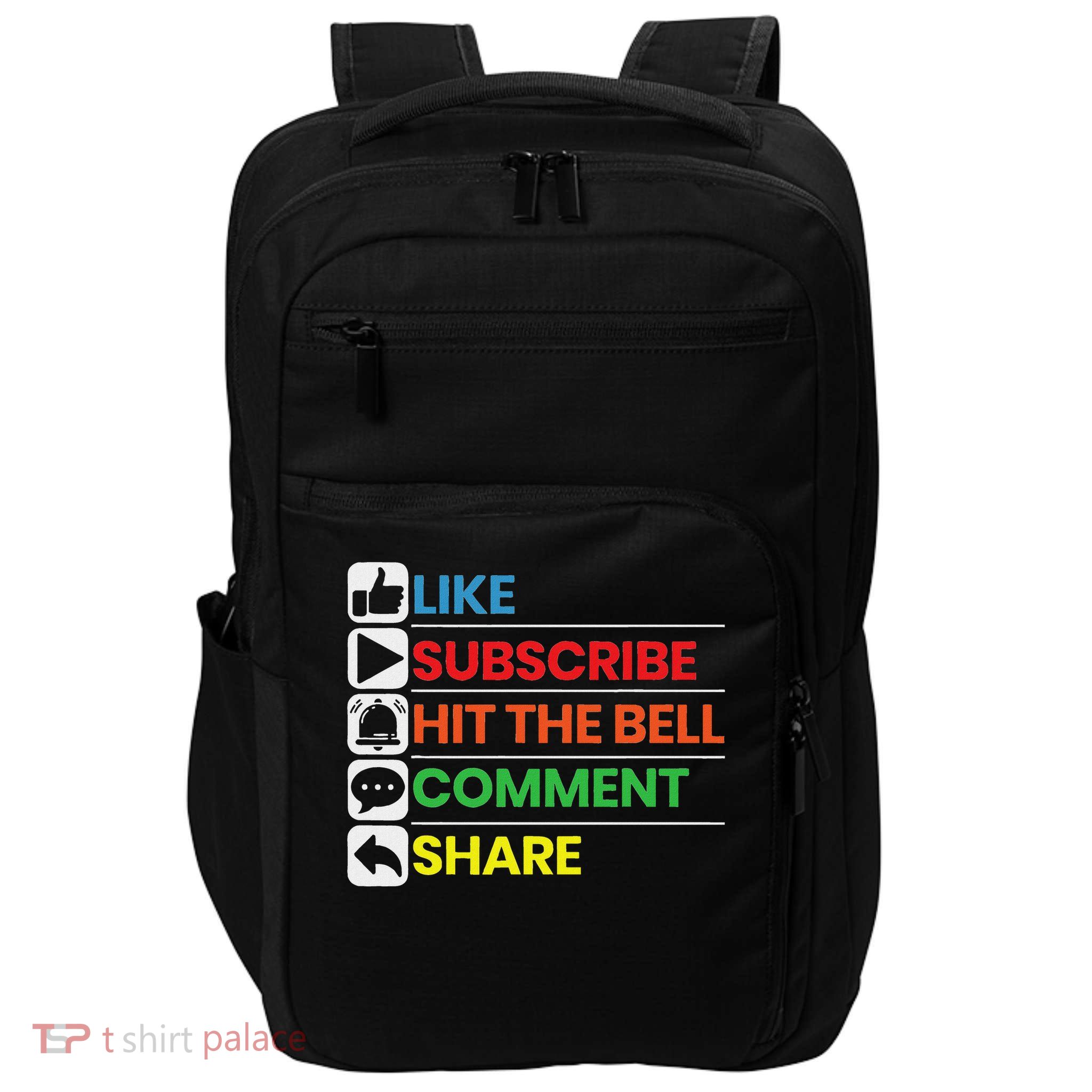 Like Subscribe Hit The Bell Comment Share Livestreaming Impact Tech Backpack