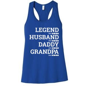 Legend Since Husband Since Daddy Since Granddad Since Year Gift Women's Racerback Tank