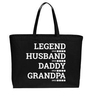 Legend Since Husband Since Daddy Since Granddad Since Year Gift Cotton Canvas Jumbo Tote