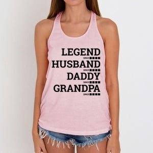 Legend Since Husband Since Daddy Since Granddad Since Year Gift Women's Knotted Racerback Tank