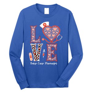 Love Stethoscope Heart Leopard Nurse Case Ger For Nurses Funny Gift Long Sleeve Shirt