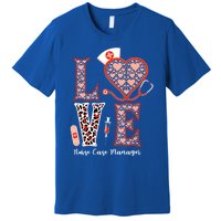 Love Stethoscope Heart Leopard Nurse Case Ger For Nurses Funny Gift Premium T-Shirt