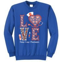 Love Stethoscope Heart Leopard Nurse Case Ger For Nurses Funny Gift Tall Sweatshirt