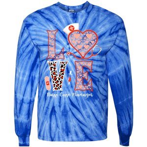 Love Stethoscope Heart Leopard Nurse Case Ger For Nurses Funny Gift Tie-Dye Long Sleeve Shirt