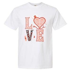 Love Stethoscope Heart Leopard Nurse Case Ger For Nurses Funny Gift Garment-Dyed Heavyweight T-Shirt