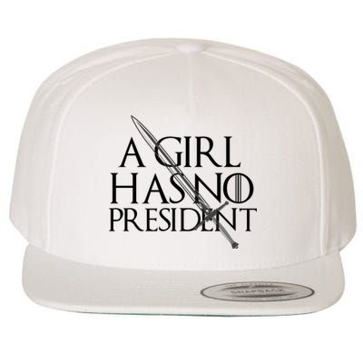 Lady's She Has No President Resist Anti Trump Wool Snapback Cap