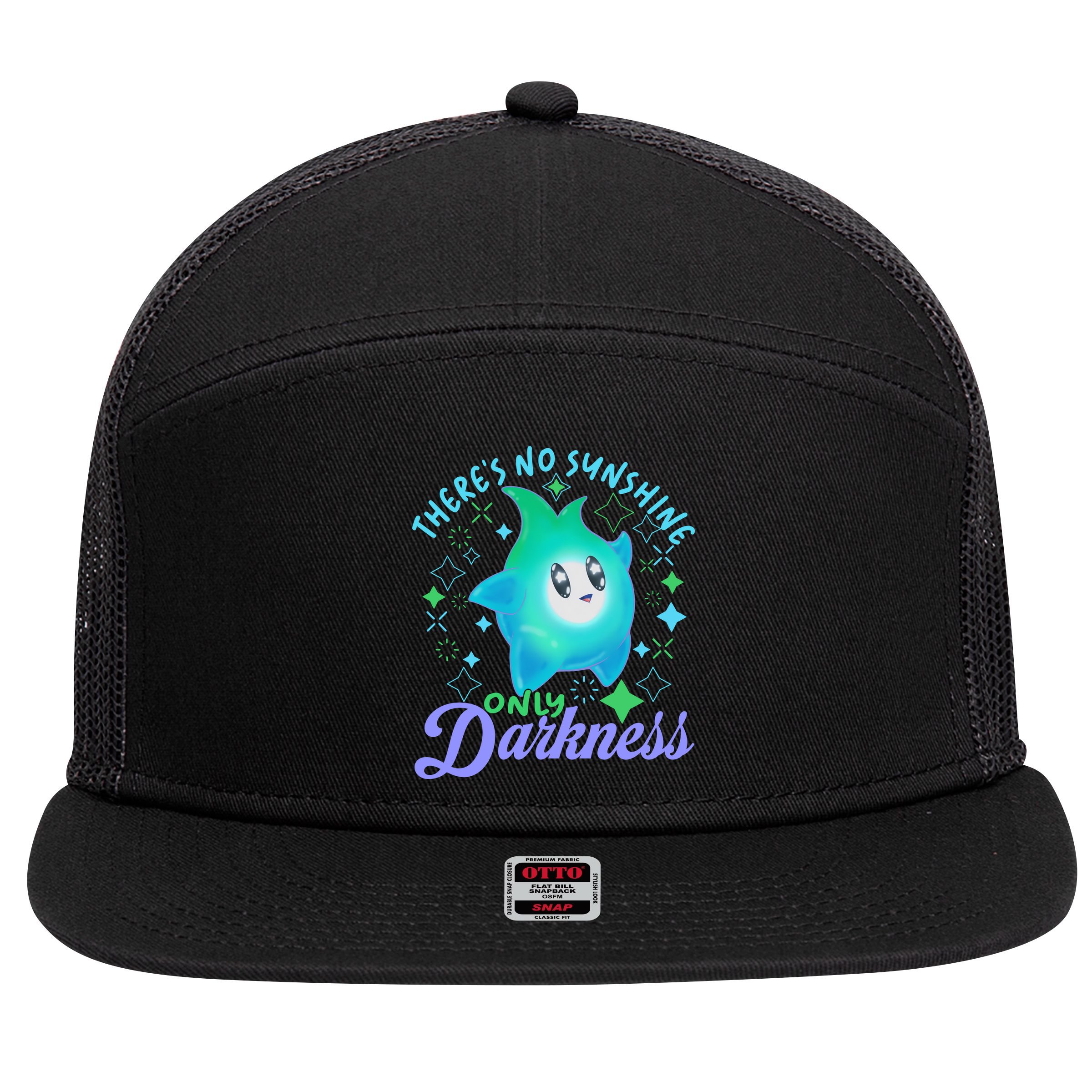 Luma Star Halloween Theres No Sunshine Only Darkness Luna Star 7 Panel Mesh Trucker Snapback Hat