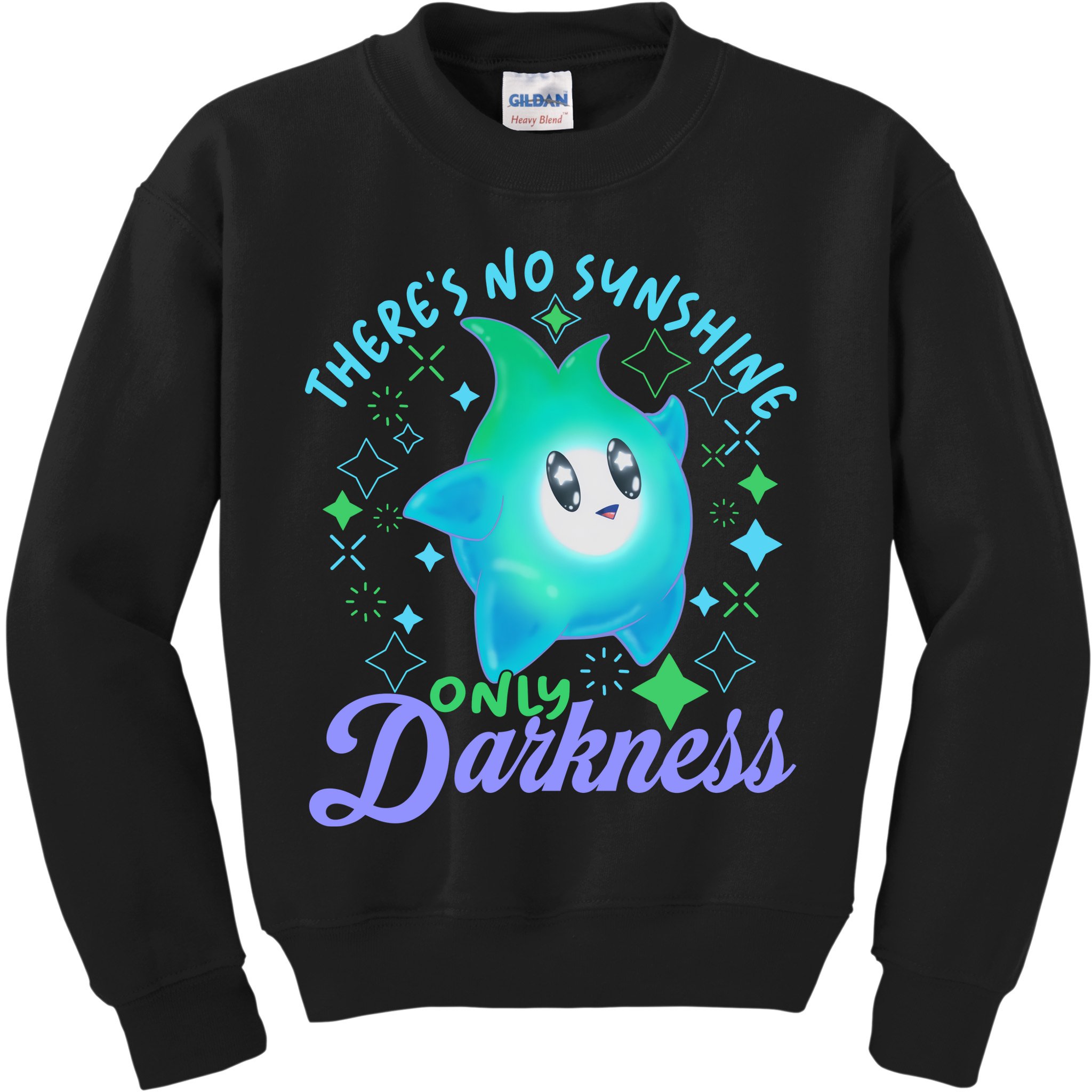 Luma Star Halloween Theres No Sunshine Only Darkness Luna Star Kids Sweatshirt