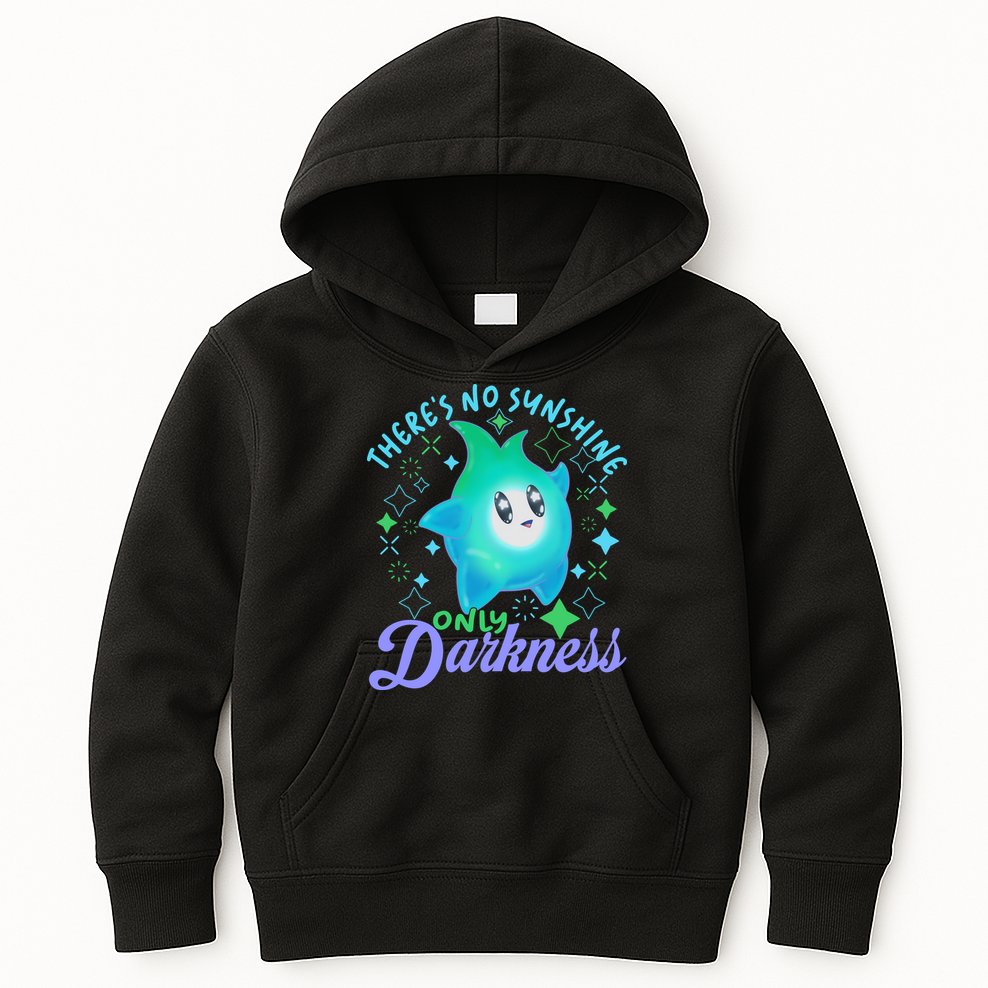 Luma Star Halloween Theres No Sunshine Only Darkness Luna Star Kids Hoodie