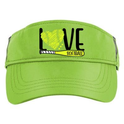 Love Softball Hobby Sport Gift Adult Drive Performance Visor