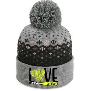 Love Softball Hobby Sport Gift The Baniff Cuffed Pom Beanie