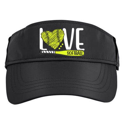 Love Softball Hobby Sport Gift Adult Drive Performance Visor