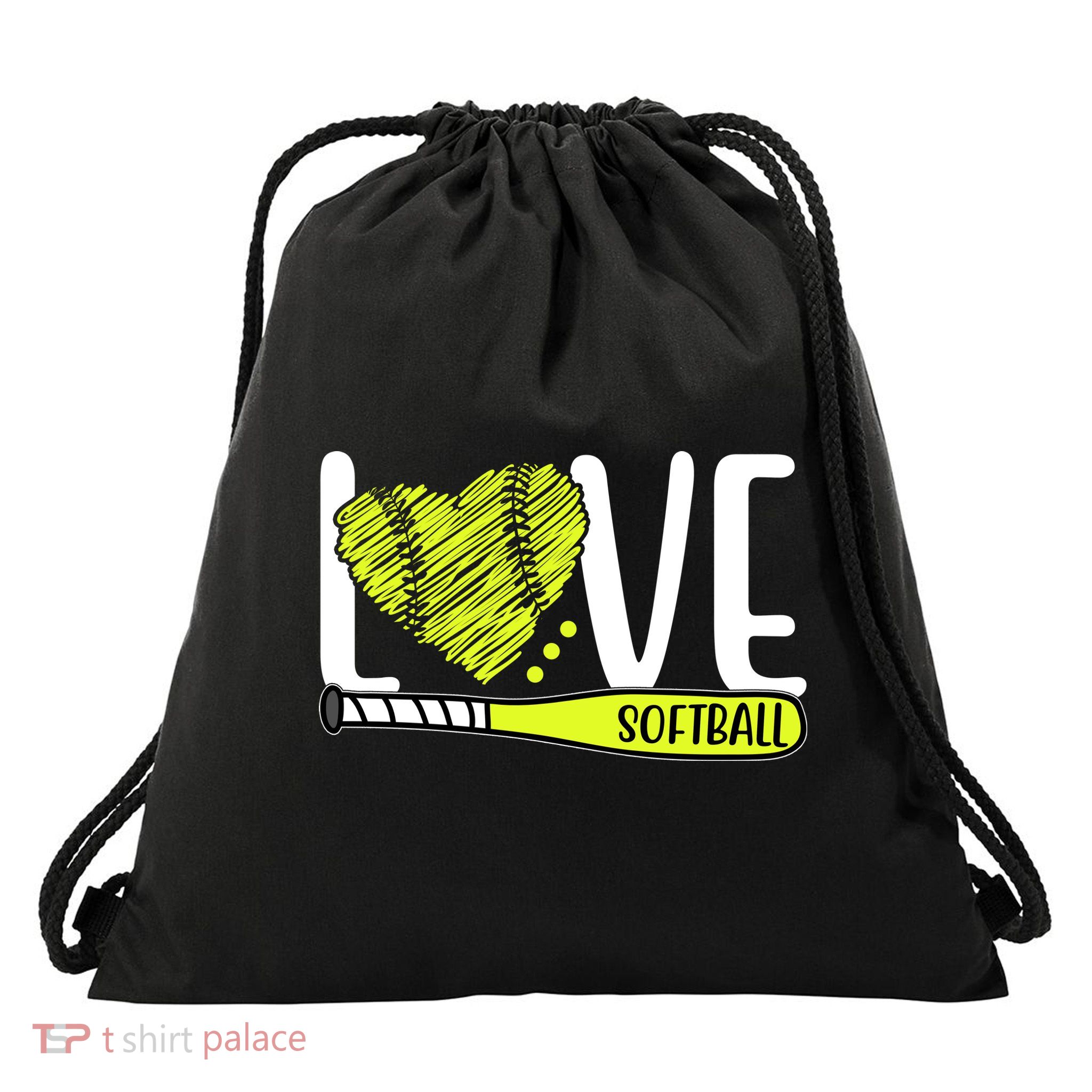 Love Softball Hobby Sport Gift Drawstring Bag