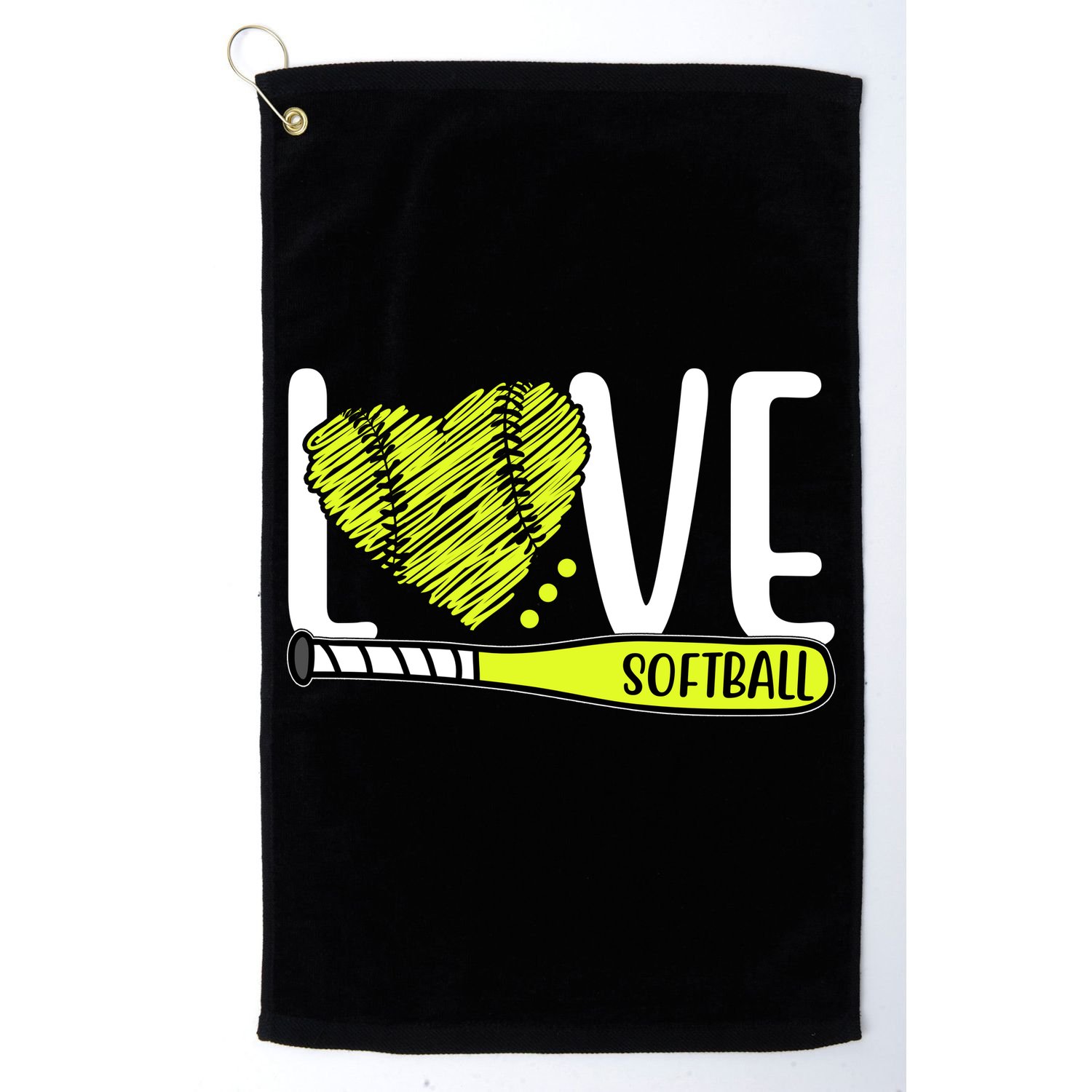 Love Softball Hobby Sport Gift Golf Towel