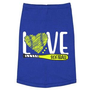 Love Softball Hobby Sport Gift Doggie Tank