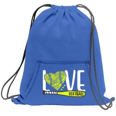 Love Softball Hobby Sport Gift Sweatshirt Cinch Pack Bag