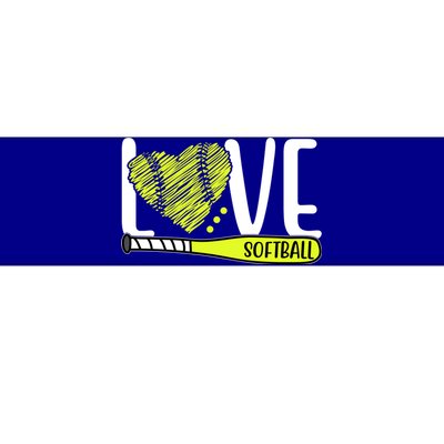 Love Softball Hobby Sport Gift Bumper Sticker