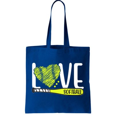 Love Softball Hobby Sport Gift Tote Bag